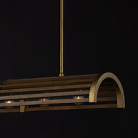 Currey and Company - 9000-0967 - Five Light Chandelier - Chestnut/Brass