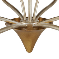 Currey and Company - 9000-0973 - Nine Light Chandelier - Paradiso Collection - Contemporary Silver Leaf/Contemporary Gold Leaf/ Contemporary Gold