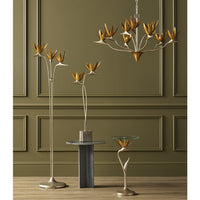 Currey and Company - 9000-0973 - Nine Light Chandelier - Paradiso Collection - Contemporary Silver Leaf/Contemporary Gold Leaf/ Contemporary Gold