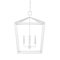 Currey and Company - 9000-0977 - Five Light Chandelier - Denison Collection - Gesso White