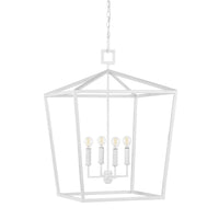 Currey and Company - 9000-0977 - Five Light Chandelier - Denison Collection - Gesso White