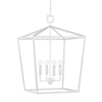 Currey and Company - 9000-0977 - Five Light Chandelier - Denison Collection - Gesso White