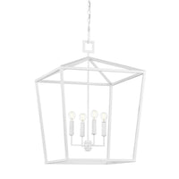 Currey and Company - 9000-0977 - Five Light Chandelier - Denison Collection - Gesso White