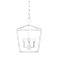 Currey and Company - 9000-0978 - Four Light Chandelier - Denison Collection - Gesso White