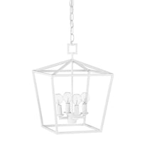 Currey and Company - 9000-0978 - Four Light Chandelier - Denison Collection - Gesso White