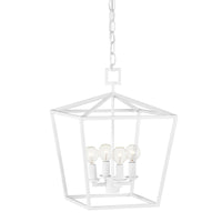 Currey and Company - 9000-0978 - Four Light Chandelier - Denison Collection - Gesso White