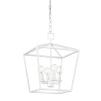 Currey and Company - 9000-0978 - Four Light Chandelier - Denison Collection - Gesso White