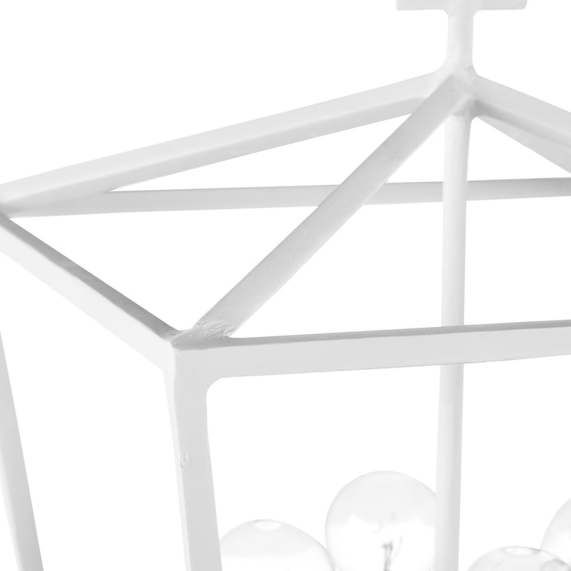 Currey and Company - 9000-0978 - Four Light Chandelier - Denison Collection - Gesso White