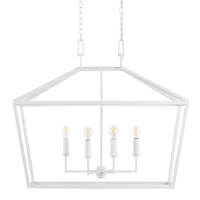 Currey and Company - 9000-0979 - Six Light Chandelier - Denison Collection - Gesso White