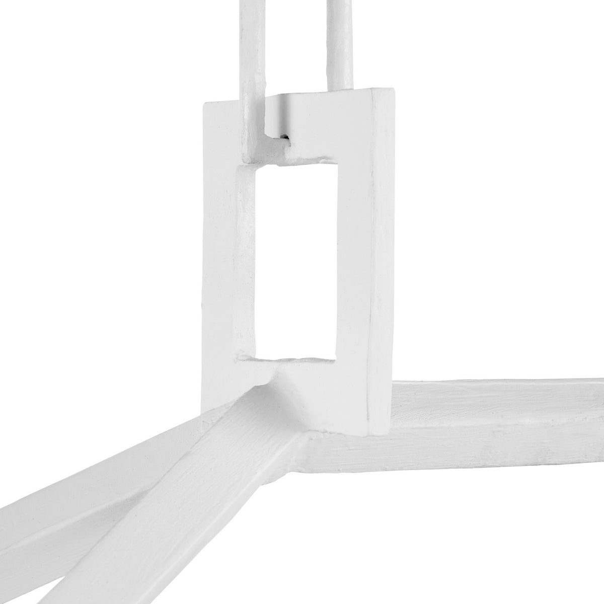 Currey and Company - 9000-0979 - Six Light Chandelier - Denison Collection - Gesso White