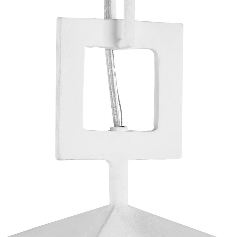Currey and Company - 9000-0980 - Four Light Chandelier - Denison Collection - Gesso White