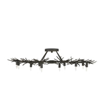 Currey and Company - 9000-0981 - Ten Light Semi-Flush Mount - Rainforest - Rustic Bronze