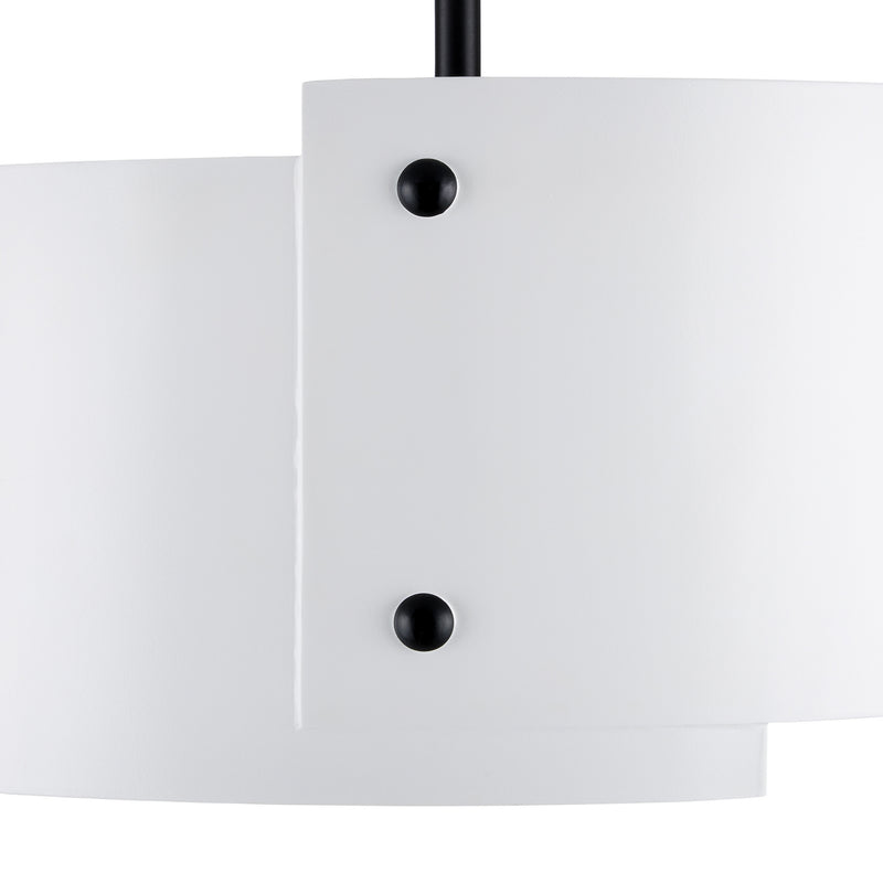 Currey and Company - 9000-0982 - LED Semi-Flush Mount - Ritsu - Sugar White/Satin Black