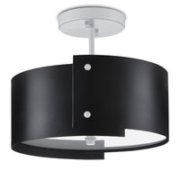 Currey and Company - 9000-0983 - LED Semi-Flush Mount - Ritsu - Blacksmith/Sugar White