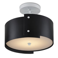 Currey and Company - 9000-0983 - LED Semi-Flush Mount - Ritsu - Blacksmith/Sugar White