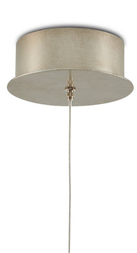 Currey and Company One Light Pendant from the Beehive collection in Natural Rattan/Silver finish