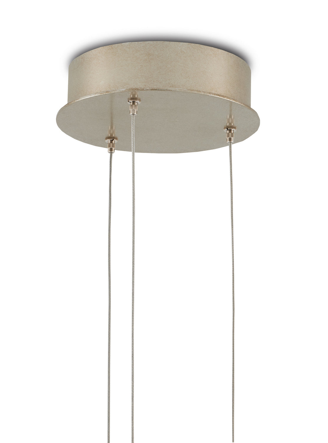 Currey and Company Three Light Pendant from the Beehive collection in Natural Rattan/Silver finish