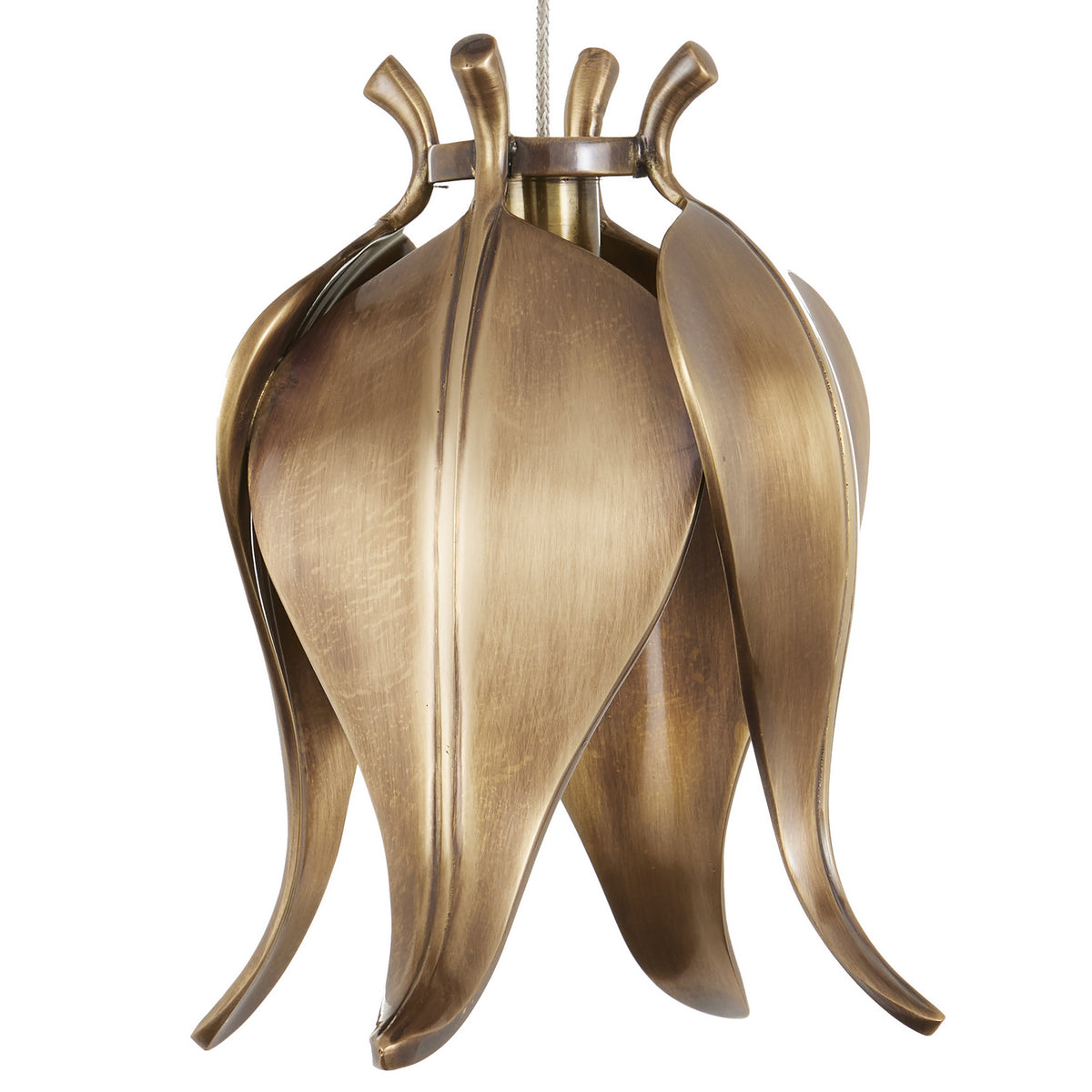 Currey and Company - 9000-1019 - One Light Pendant - Iota - Antique Brass/Silver