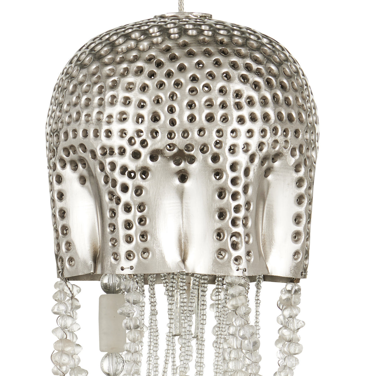 Currey and Company - 9000-1028 - Seven Light Pendant - Medusa - Nickel/Clear/Silver
