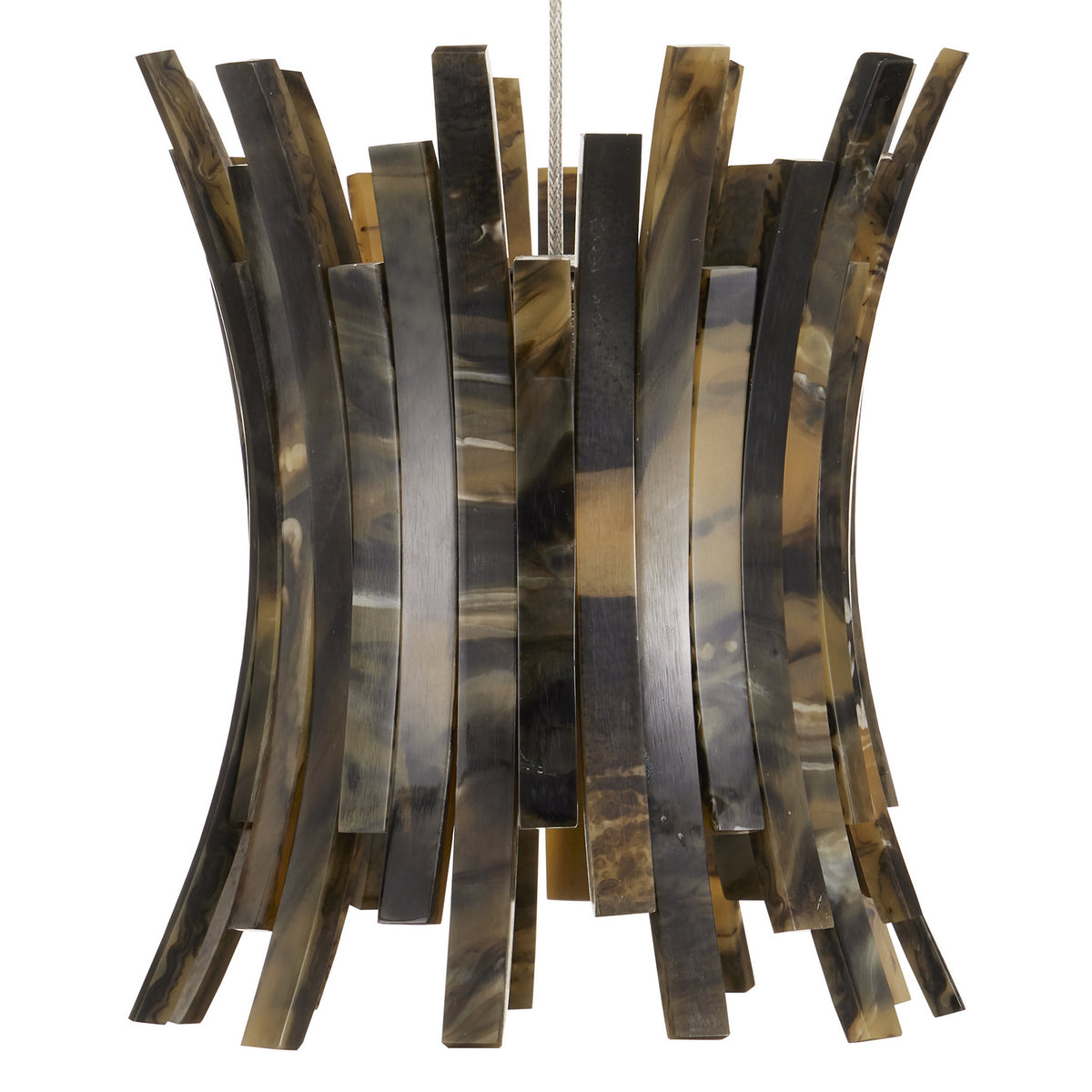 Currey and Company - 9000-1041 - Three Light Pendant - Alsop - Brown/Black/Natural/Silver