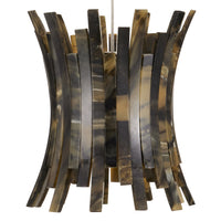 Currey and Company - 9000-1043 - 15 Light Pendant - Alsop - Brown/Black/Natural/Silver