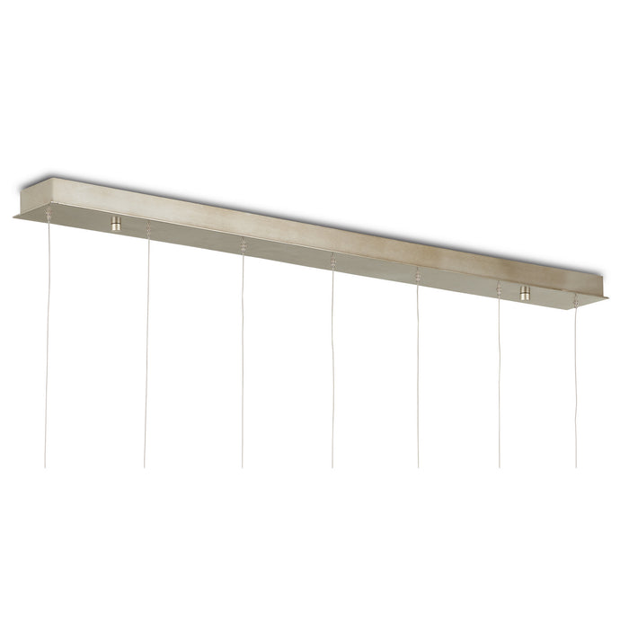 Currey and Company Seven Light Pendant from the Finhorn collection in Pearl/Silver finish