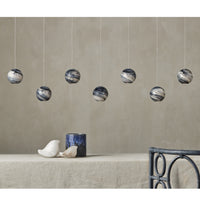 Currey and Company - 9000-1068 - Seven Light Pendant - Palatino Collection - Earth with Speckles