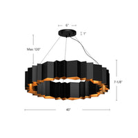 Kuzco Lighting - CH58040-BK/GD - 12 Light Chandelier - Akira - Black/Gold