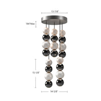 Alora - MP321805NB - LED Pendant - Onyx - Natural Brass