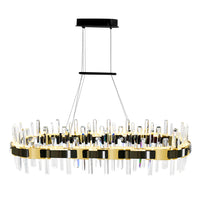 CWI Lighting - 1592P43-612-RC - LED Chandelier - Aya - Pearl Black & Titanium Gold