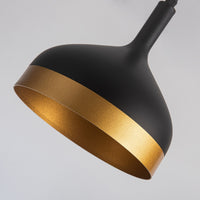 Artcraft - SC13351BK - One Light Pendant - Dash - Black & Gold