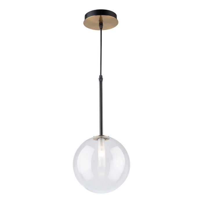 Artcraft One Light Pendant from the Aurelia collection in Matte Black & Brass finish