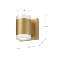 Kuzco Lighting - 601431BG-LED - LED Wall Sconce - Norfolk - Brushed Gold