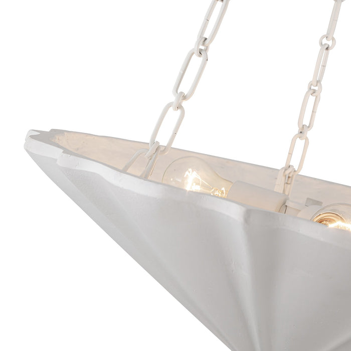 Alora Three Light Chandelier from the Martine collection in Antique White finish