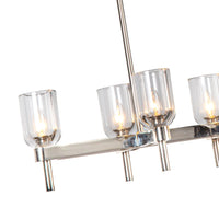 Alora - LP338052PNCC - Ten Light Linear Pendant - Lucian - Clear Crystal/Polished Nickel