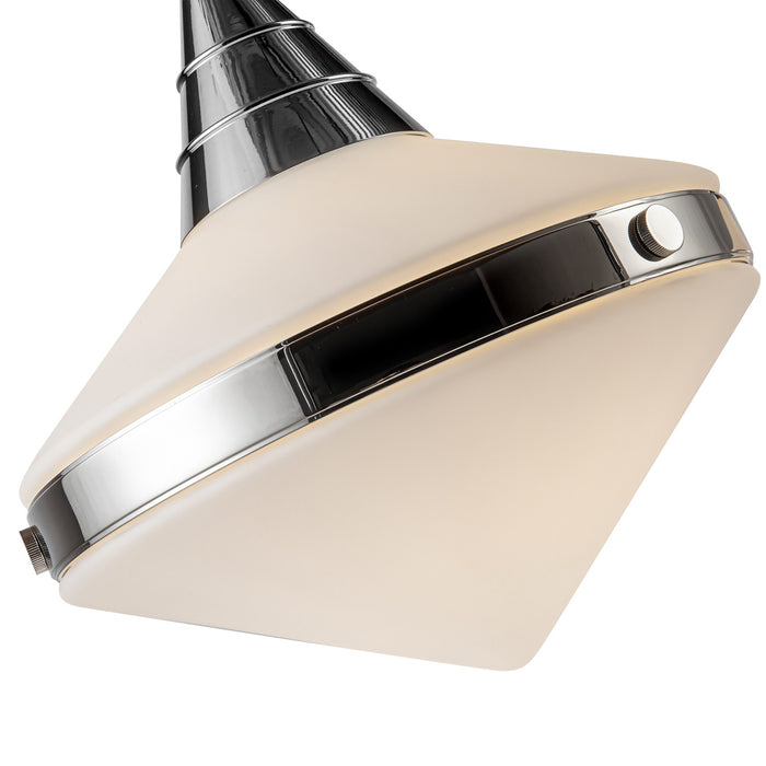 Alora Two Light Linear Pendant from the Willard collection in Polished Nickel/Matte Opal Glass finish