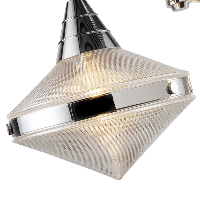 Alora Two Light Linear Pendant from the Willard collection in Polished Nickel/Clear Prismatic Glass finish