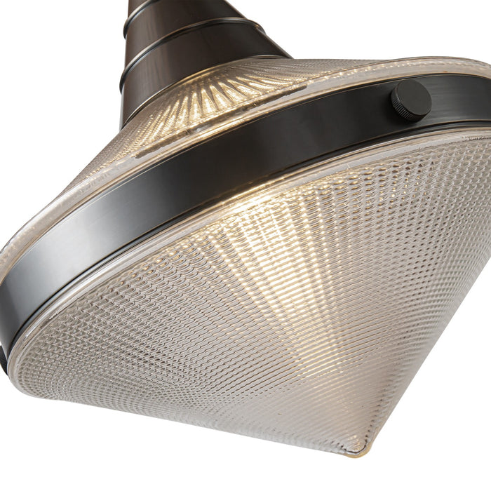 Alora Two Light Linear Pendant from the Willard collection in Urban Bronze/Clear Prismatic Glass finish