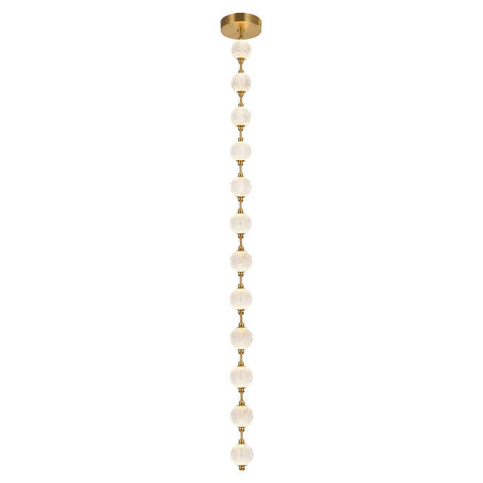 Alora LED Pendant from the Marni collection in Natural Brass finish