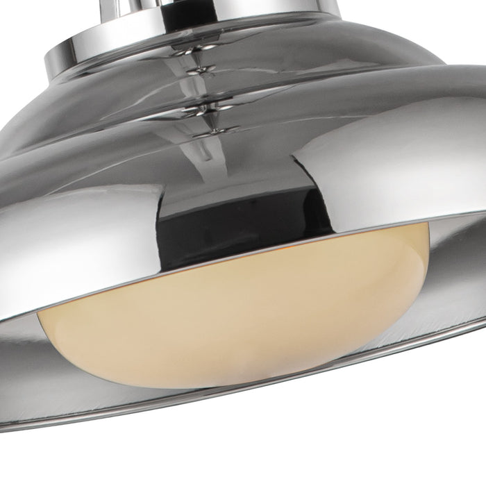 Alora One Light Pendant from the Palmetto collection in Polished Nickel/Glossy Opal Glass finish