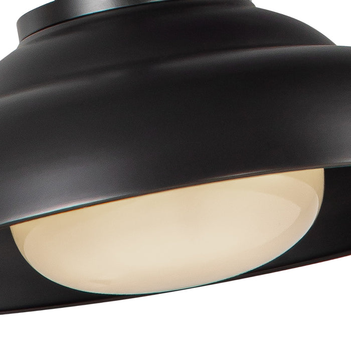 Alora One Light Pendant from the Palmetto collection in Urban Bronze/Glossy Opal Glass finish
