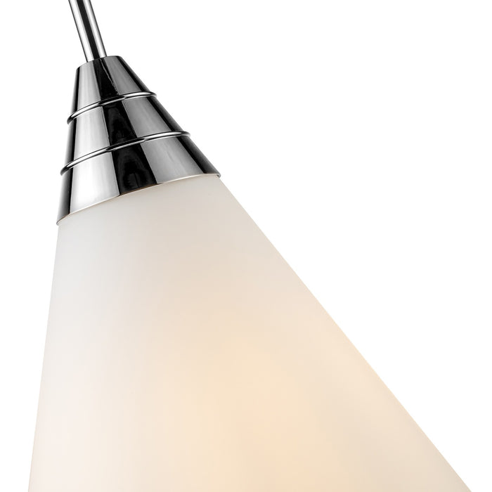 Alora One Light Pendant from the Willard collection in Polished Nickel/Matte Opal Glass finish