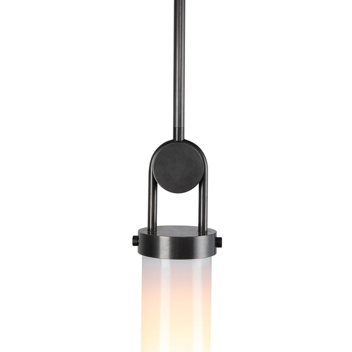 Alora One Light Pendant from the Wynwood collection in Urban Bronze/Glossy Opal Glass finish