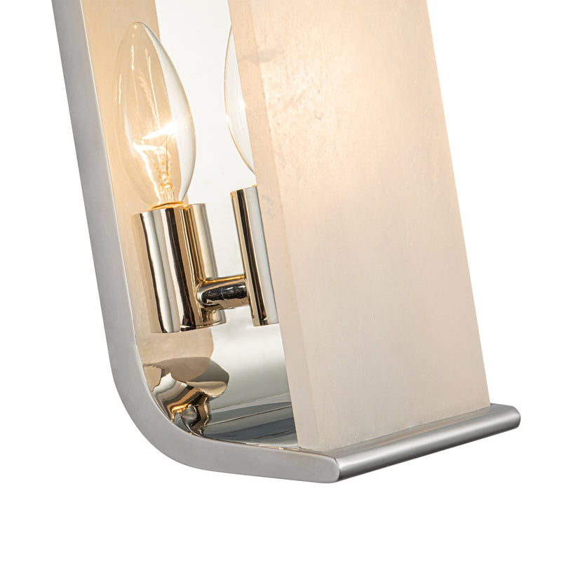 Alora One Light Wall Sconce from the Abbott collection in Polished Nickel/Alabaster finish