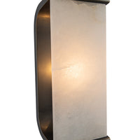 Alora One Light Wall Sconce from the Abbott collection in Urban Bronze/Alabaster finish