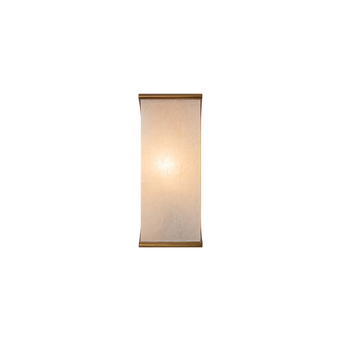 Alora One Light Wall Sconce from the Abbott collection in Vintage Brass/Alabaster finish