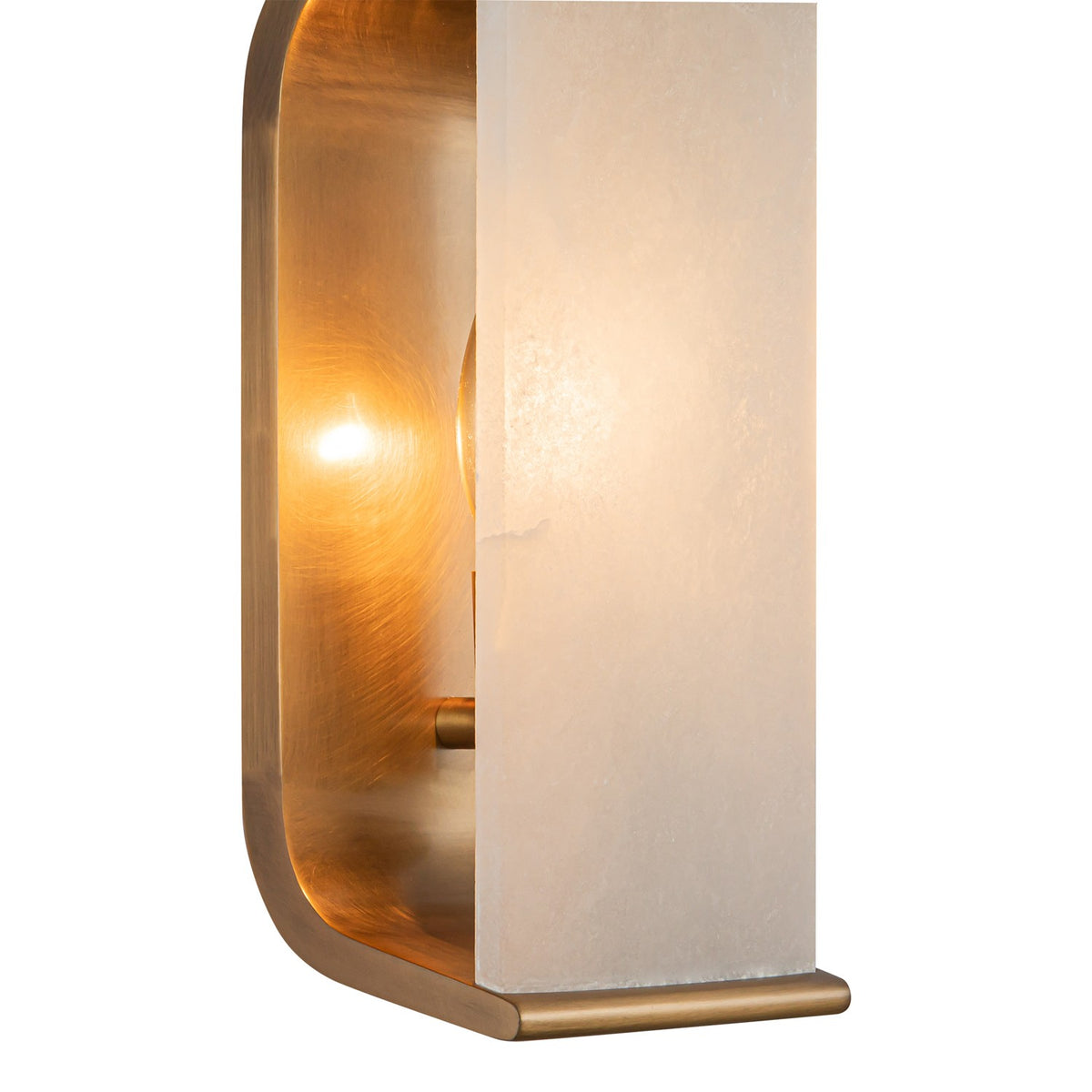 Alora One Light Wall Sconce from the Abbott collection in Vintage Brass/Alabaster finish