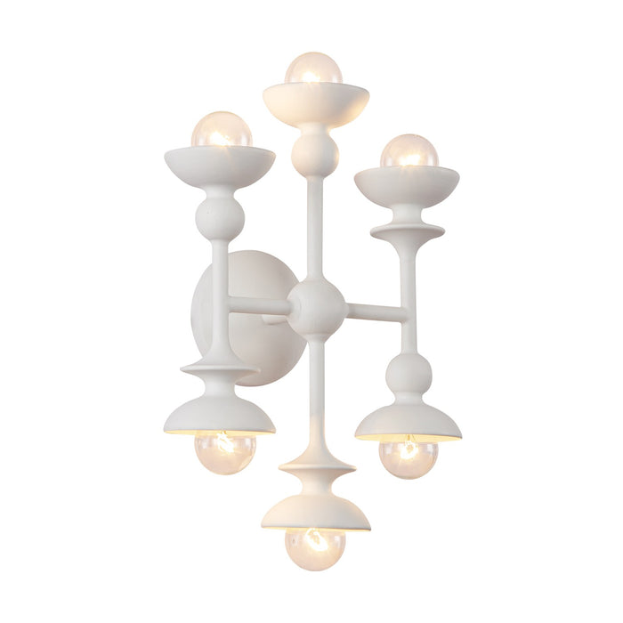 Alora Six Light Vanity from the Cadence collection in Antique White finish