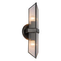 Alora - WV332815UBCR - Two Light Vanity - Cairo - Urban Bronze/Ribbed Glass