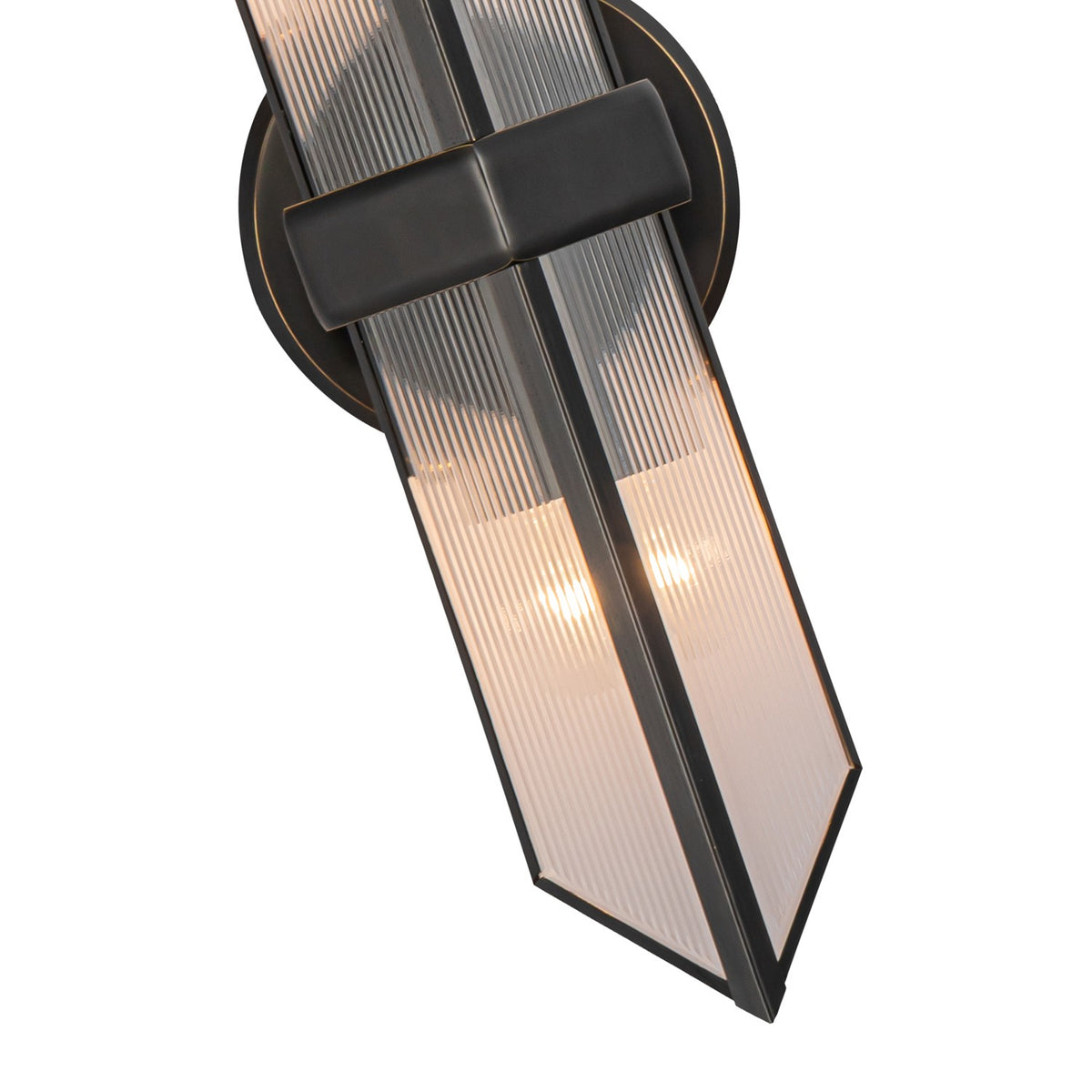 Alora - WV332815UBCR - Two Light Vanity - Cairo - Urban Bronze/Ribbed Glass